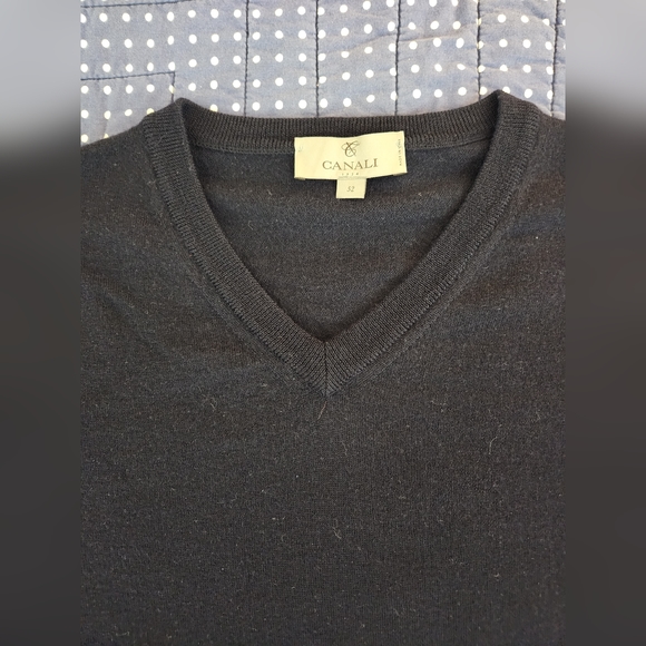 CANALI V-NECK WOOL SWEATER - Picture 3 of 4